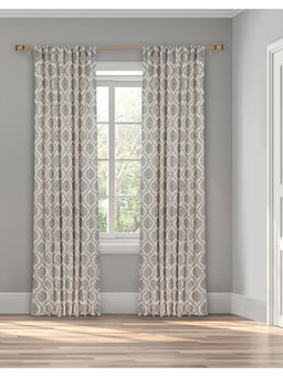 Fabindia - Natural Cotton Woven Curtain 9 Feet | 1 Pc