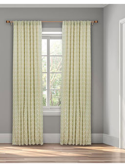 Fabindia - Natural Cotton Blend Woven Curtain 9 Feet | 1 Pc