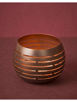 Fabindia - Copper Metal Antiqued Tamra Tlite Holder
