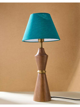 Fabindia - Teal Cotton Basix Tapered Drum Lampshade
