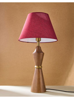 Fabindia - Maroon Cotton Basix Tapered Drum Lampshade