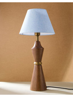 Fabindia - Blue Cotton Basix Tapered Drum Lampshade