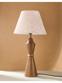 Fabindia - Beige Cotton Cutwork Antra Tapered Drum Lampshade