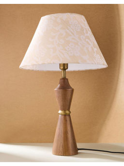 Fabindia - Beige Cotton Cutwork Antra Tapered Drum Lampshade