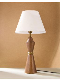 Fabindia - White Cotton Cutwork Flower Tapered Drum Lampshade