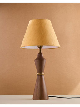 Fabindia - Mustard Cotton Basix Tapered Drum Lampshade- Large
