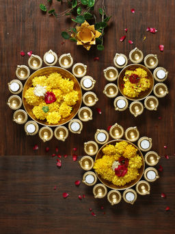 AAPNO RAJASTHAN - Set Of 3 Diya Urli