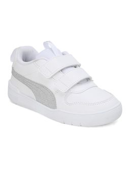 Puma - Multiflex Glitz Pre School Kids White Casual Shoes