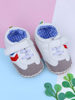 Baby Moo - Velcro Colour Blocked Casual Anti-skid Shoes - Multicolour