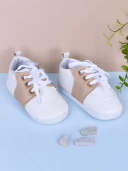 Baby Moo - Lace-Up Stylish Leather Sneaker Shoes - White