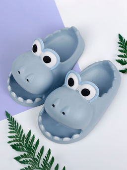 Baby Moo - Crocodile Beach Slippers 3D Cartoon Sliders Blue