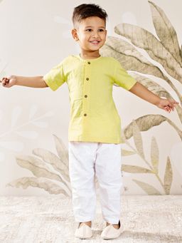Vastramay - Boys Cotton Solid Kurta with Pyjama