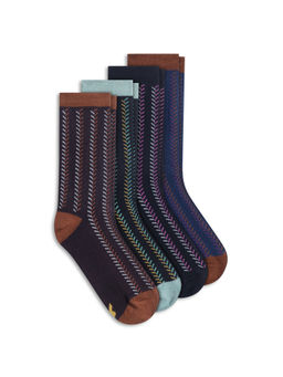 Rare Rabbit - Bone Dark Assorted Bamboo Multi-Color Socks