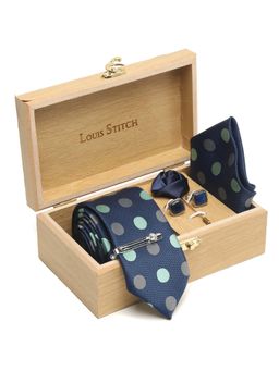 Louis Stitch - Men Multicolored Polka Dot Printed Accessory Gift Set