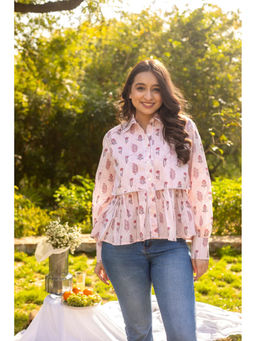 Anuvas - Blossom Floral Top Pink
