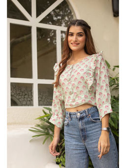 Anuvas - Susanna Tea Floral Green & Pink