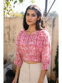 Anuvas - Susanna Top Printed Red