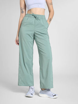 Puma - Lace Woven Women Green Training Trackpant