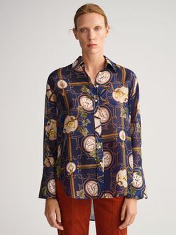 GANT - Women Printed Navy Blue Shirt