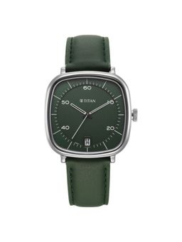 Titan - Men Neo Curve 2.0 Green Dial Leather Strap Analog Watch - 1885SL04 (M)