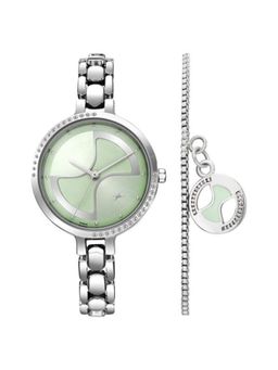 Fastrack - Women Pulse III Green Dial Brass Strap Analog Watch - 6311SM01F (M)
