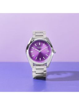 Sonata - Men POZE DROP 4 Purple Dial Metal Strap Analog Watch - SP70059SM01W (M)