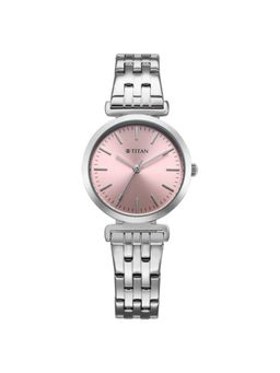 Titan - Women Vangaurd Pink Dial Stainless Steel Strap Analog Watch - 95321SM01 (M)
