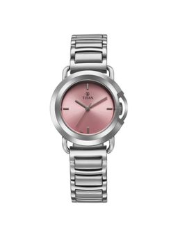 Titan - Women Vangaurd Pink Dial Stainless Steel Strap Analog Watch - 95324SM01 (M)