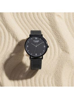 Sonata - Men POZE DROP 4 Black Dial Leather Strap Analog Watch - SP70061NL02 (M)