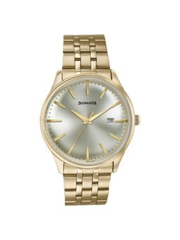 Sonata - Men Wedding Grey Dial Stainless Steel Strap Analog Watch - 77166YM01 (M)