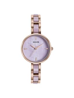 Sonata - Women Wedding Purple Dial Stainless Steel Strap Analog Watch - 87064KD03 (M)