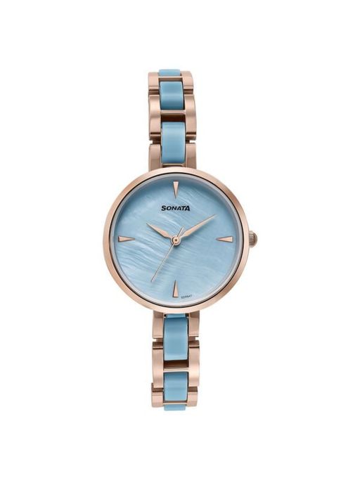 Blue Dial Sonata Hand Watch For Girl Buy Sonata Women Wedding Blue