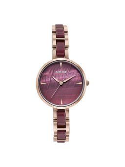 Sonata - Women Wedding Maroon Dial Stainless Steel Strap Analog Watch - 87064KD05 (M)