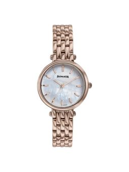 Sonata - Women Wedding White Dial Stainless Steel Strap Analog Watch - 87082WM01 (M)