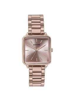 Sonata - Women Wedding Rose Gold Dial Stainless Steel Strap Analog Watch - 87084WM01 (M)