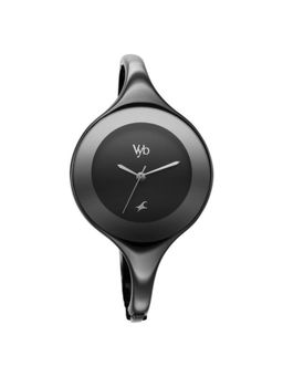 Fastrack - Women Vyb Drop 4 Black Dial Metal Strap Analog Watch - FV60069KM01W (M)