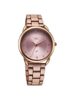 Fastrack - Women Vyb Drop 4 Pink Dial Metal Strap Analog Watch - FV60007KM04W (M)