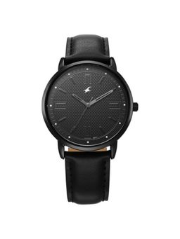 Fastrack - Men Stunners X Black Dial Leather Strap Analog Watch - 38159NL01 (M)
