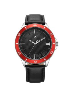 Fastrack - Men Stunners X Black Dial Leather Strap Analog Watch - 38160SL01 (M)
