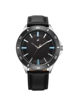 Fastrack - Men Stunners X Black Dial Leather Strap Analog Watch - 38160SL03 (M)