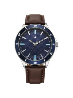 Fastrack - Men Stunners X Blue Dial Leather Strap Analog Watch - 38160SL04 (M)