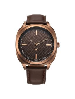 Fastrack - Men Stunners X Brown Dial Leather Strap Analog Watch - 38161QL01 (M)