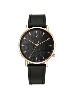 Fastrack - Women Stunners X Black Dial Leather Strap Analog Watch - 68044WL01 (M)