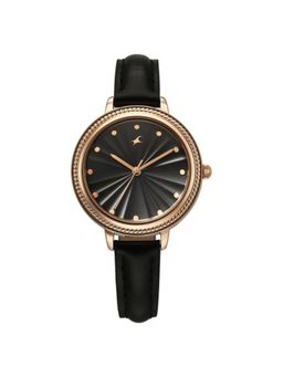 Fastrack - Women Stunners X Black Dial Leather Strap Analog Watch - 68048WL01 (M)