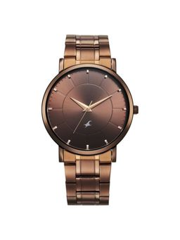Fastrack - Men Stunners X Brown Dial Stainless Steel Strap Analog Watch - 38163QM01 (M)