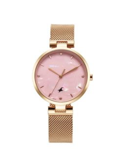 Fastrack - Women Stunners X Pink Dial Stainless Steel Strap Analog Watch - 68049WM01 (M)