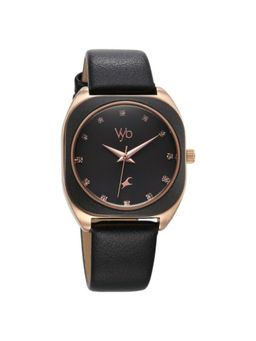 Fastrack - Women Vyb Drop 4 Black Dial Leather Strap Analog Watch - FV60057WL02 (M)