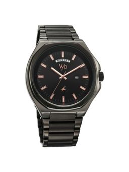 Fastrack - Men Vyb Drop 4 Black Dial Metal Strap Analog Watch - FV30016KM01 (M)