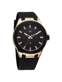 Fastrack - Men Vyb Drop 4 Black Dial Silicone Strap Analog Watch - FV30020KP01 (M)