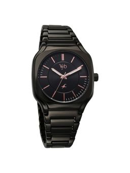 Fastrack - Men Vyb Drop 4 Black Dial Metal Strap Analog Watch - FV30022NM01 (M)